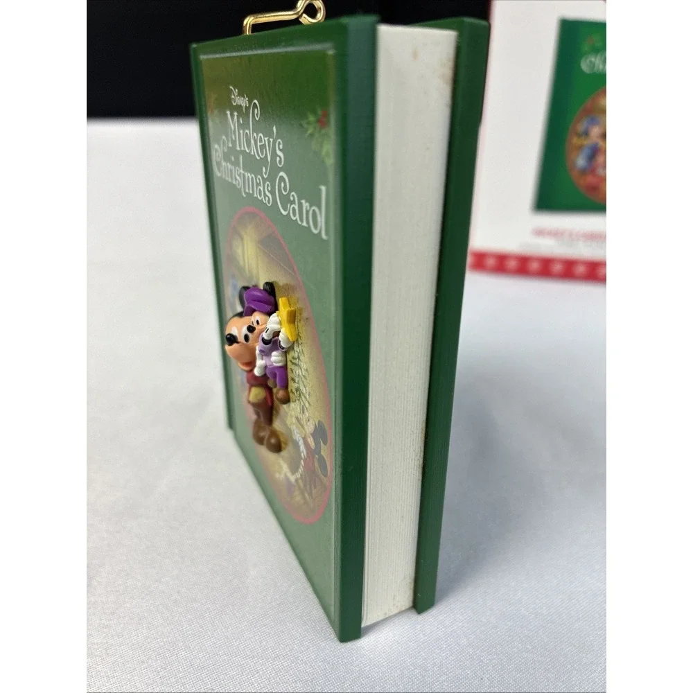 Hallmark Disney Mickey's Christmas Carol Book Ornament 2017 QXD6115 Green